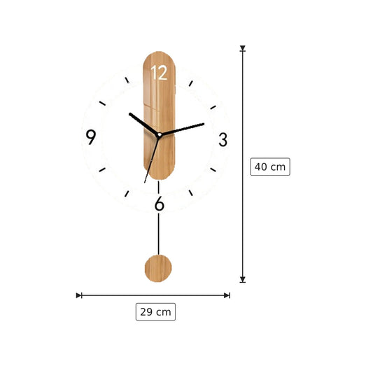Orologio da parete a pendolo - 29×40 cm