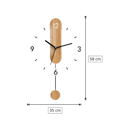 Orologio da Parete Nordico 2025 - 35×58 cm
