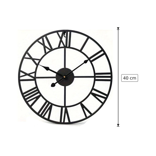 Orologio da parete in ferro nerro - Ø40 cm