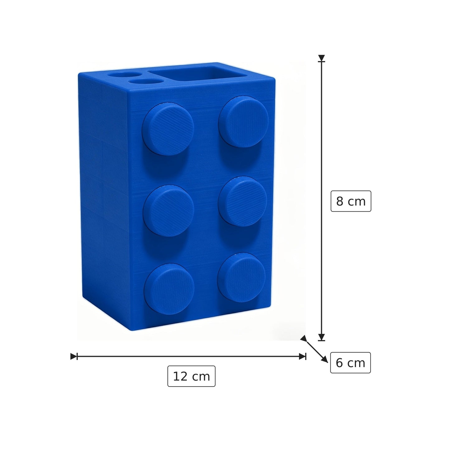 Portaspazzolino Lego blu 12x8x6 cm