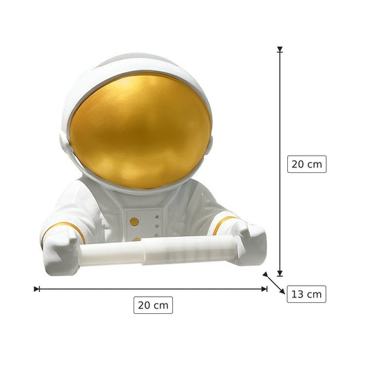 Porta carta Igienica astronauta oro 20x20x13 cm