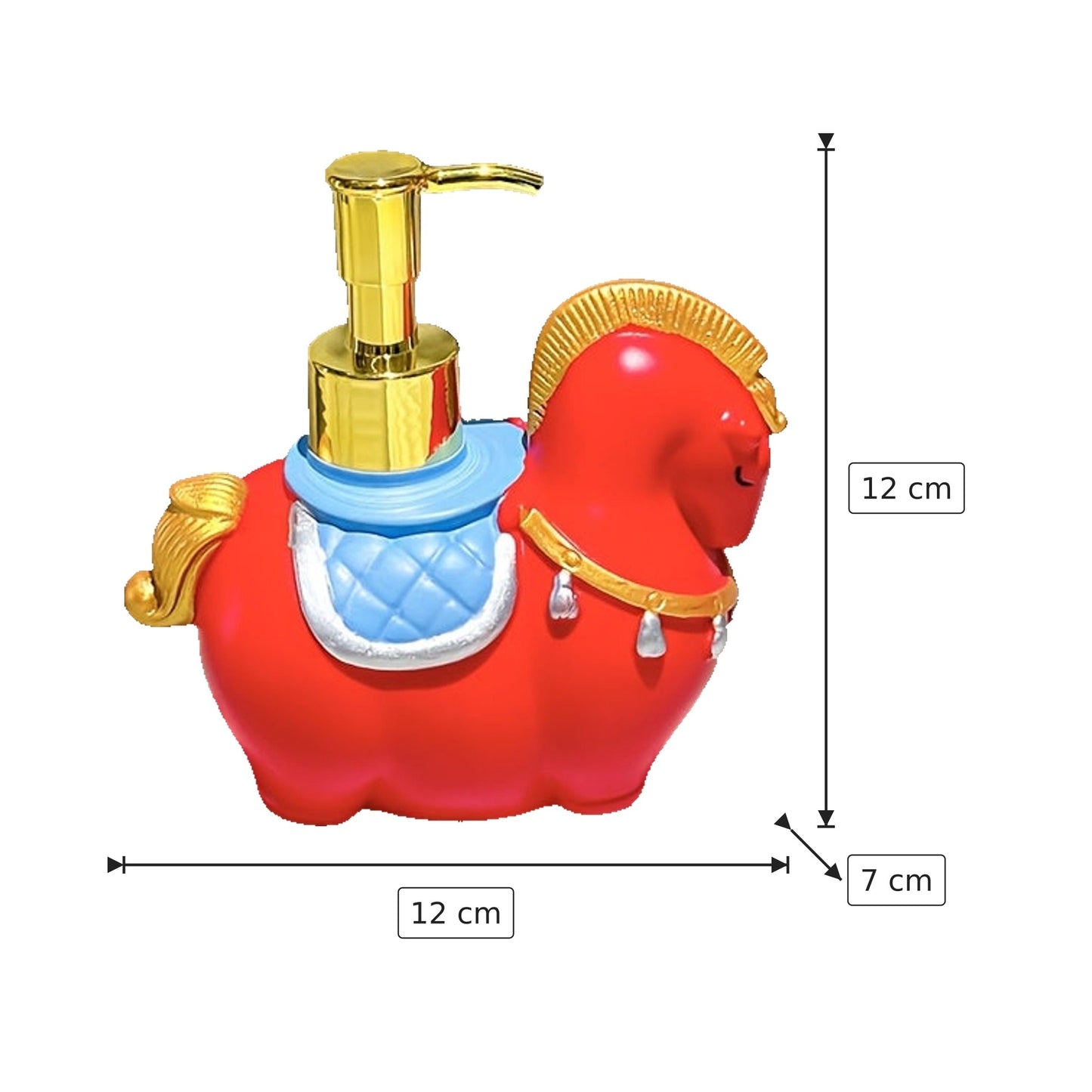 Dispenser sapone cavallino rosa 12x12x7 cm