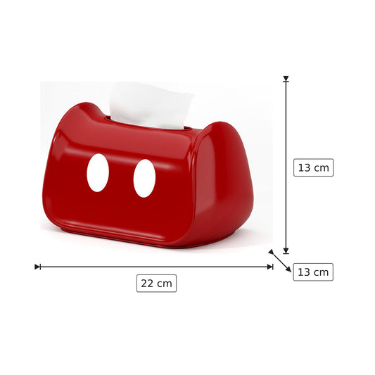Porta fazzoletti rosso calzoni topolino 22x13x13 cm