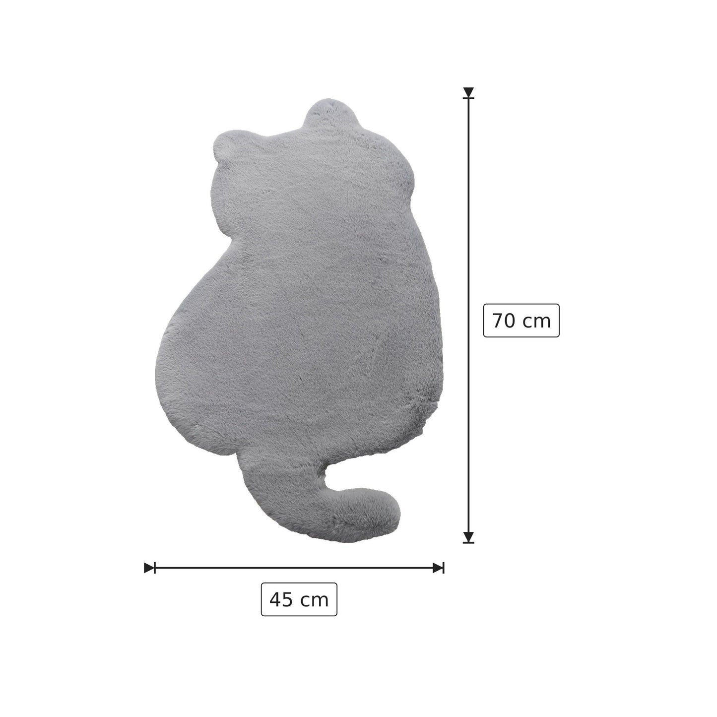 Tappeto Moderno a Forma di Gatto - Grigio - 45x70 cm - 60x85 cm