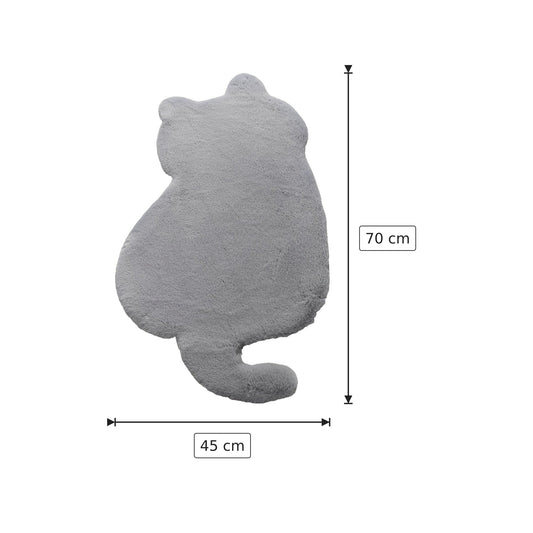 Tappeto Moderno a Forma di Gatto - Grigio - 45x70 cm - 60x85 cm