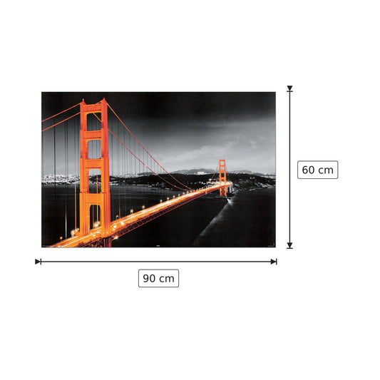 San Francisco Golden Gate - NULL - cm 90x60 - Pannello in MDF