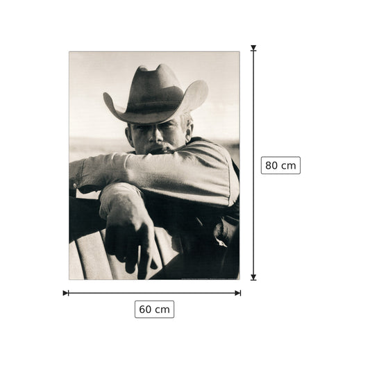 James Dean On Location For Giant Texas - MCCARTY - cm 60x80 - Pannello in MDF