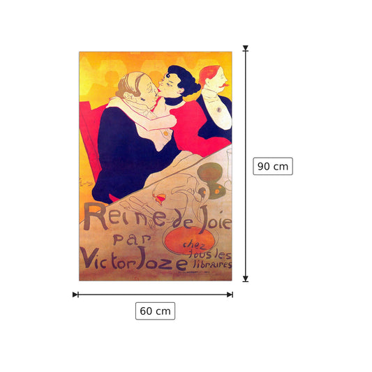 Rene de Joie - Toulouse-Lautrec - cm 60x90 - Pannello in MDF