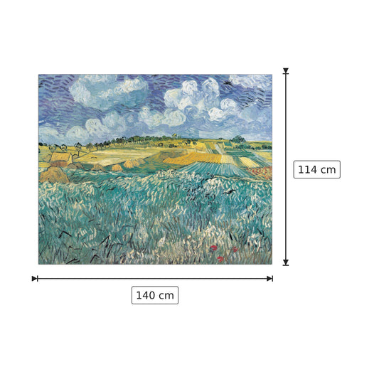 Piano di Auvers - VAN GOGH - cm 140x114 - Pannello in MDF