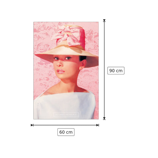 Audrey Hepburn - cm 60x90 - Pannello in MDF