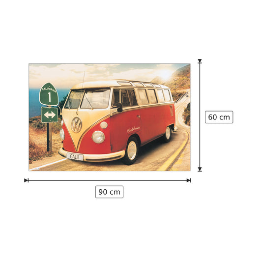 Camper californiano sulla Strada uno - NULL - cm 90x60 - Pannello in MDF