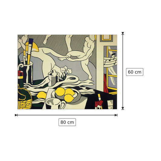 Studio dell'artista, la danza - LICHTENSTEIN - cm 80x60 - Pannello in MDF
