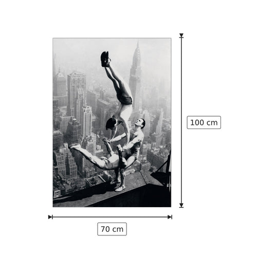 Acrobati Empire State Building - Anonymous - cm 70x100 - Pannello in MDF