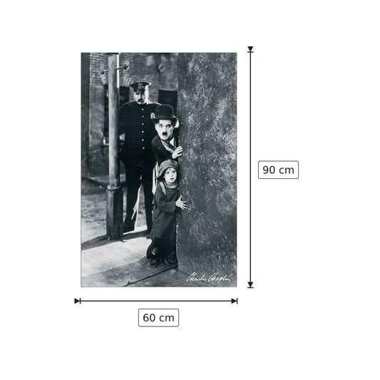 Charlie Chaplin - cm 60x90 - Pannello in MDF