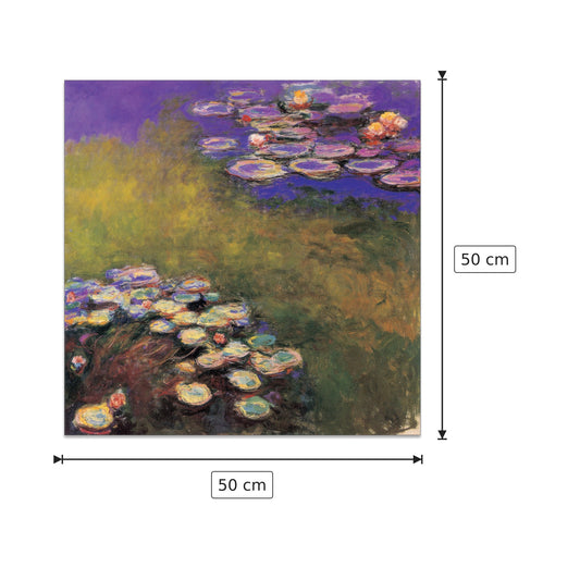 Ninfee - MONET - cm 50x50 - Pannello in MDF