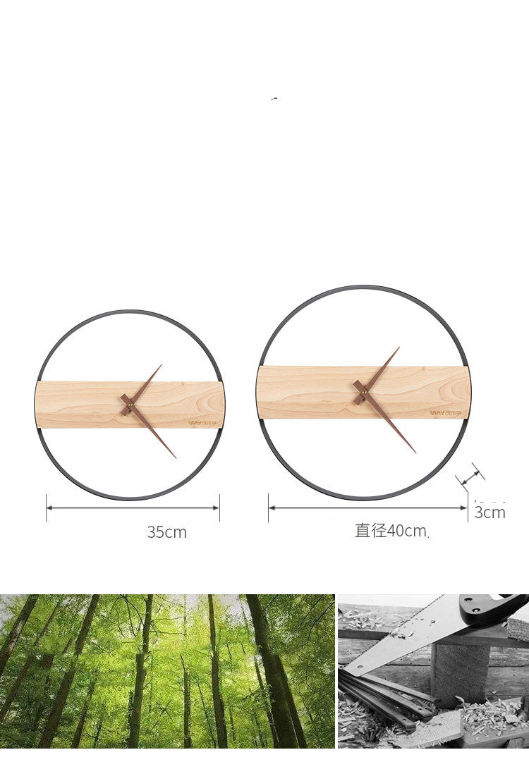 Orologio da parete Industriale legno