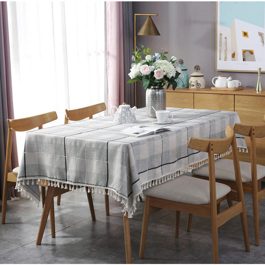 Tovaglia jacquard con nappine