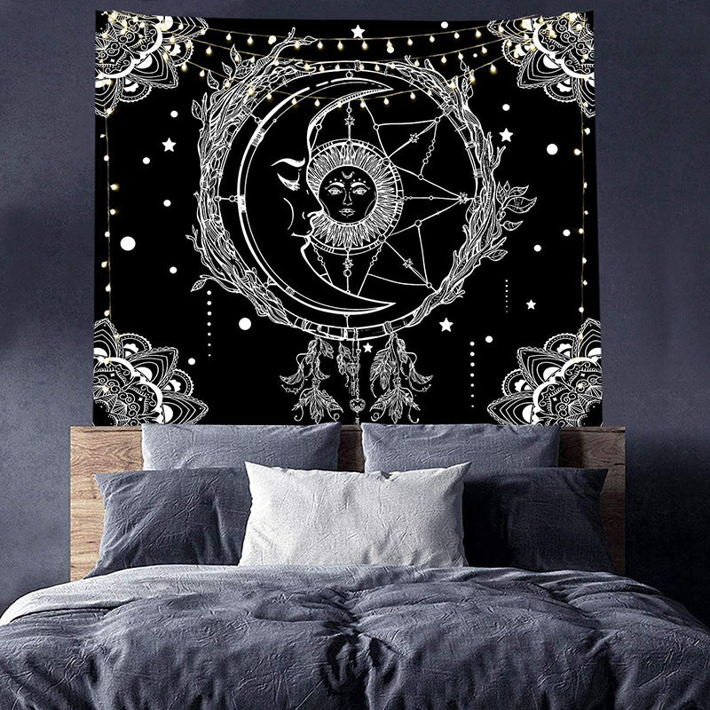 Tappezzeria luna e teschi
