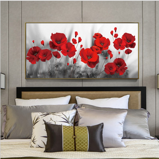 Quadro Fiori Rossi Nordico