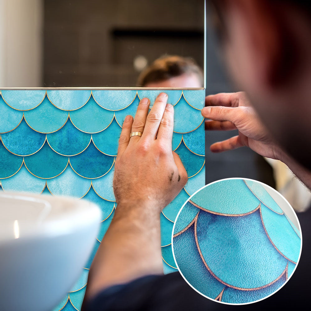 Adesivo murale mosaico squame