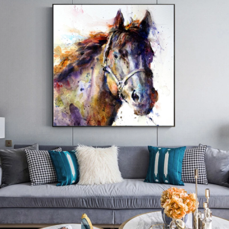 Adesivo murale Cavallo ad acquerello
