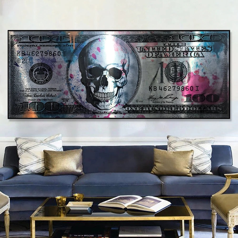 Poster teschio dollar