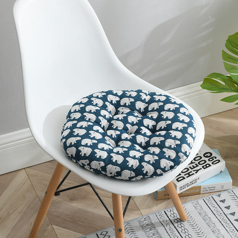 Cuscino rotondo cotone lino