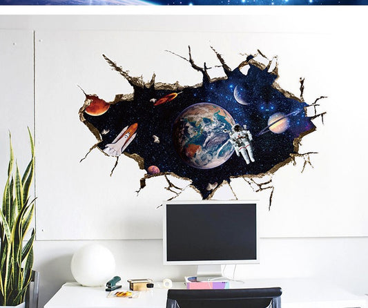 Adesivo murale Cielo stellato con pianeti
