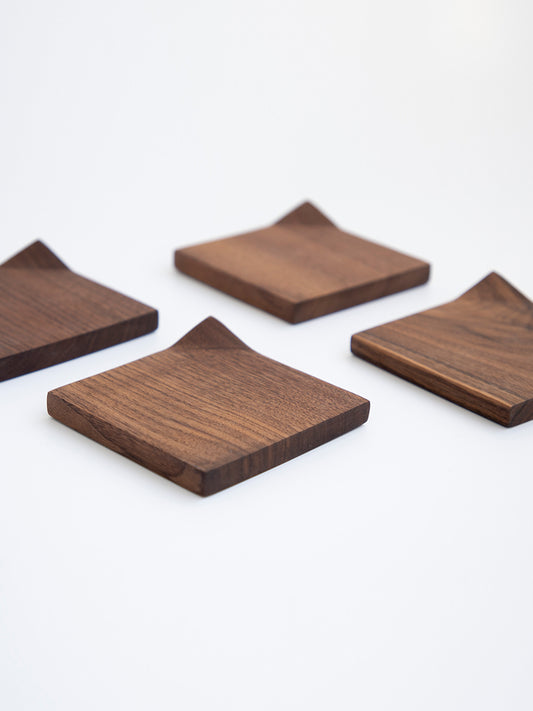 Sottobicchiere legno noce