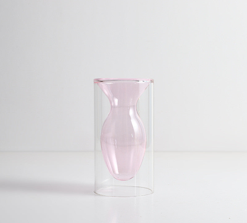Vaso in vetro trasparente