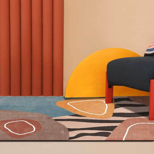 Tappeto geometric striato