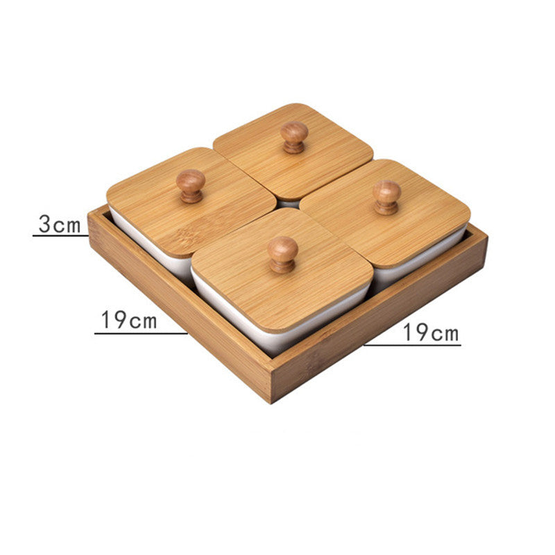 Piatto per frutta secca con coperchio