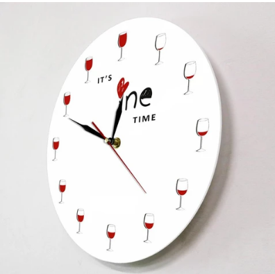 Orologio da parete Bicchieri vino