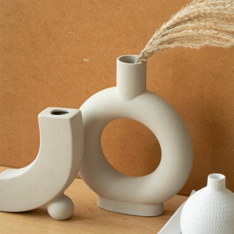 Vaso ceramica bianco