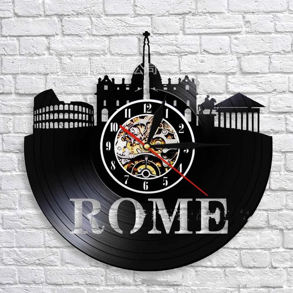 Orologio da parete Monumenti Roma vinile