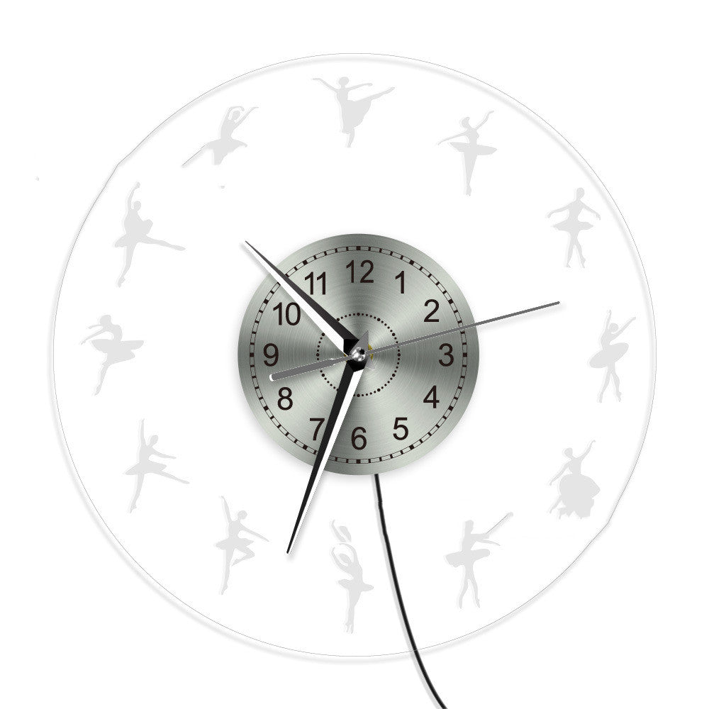 Orologio da parete Ballerine neon blu