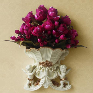 Decorazione parete angeli e fiori