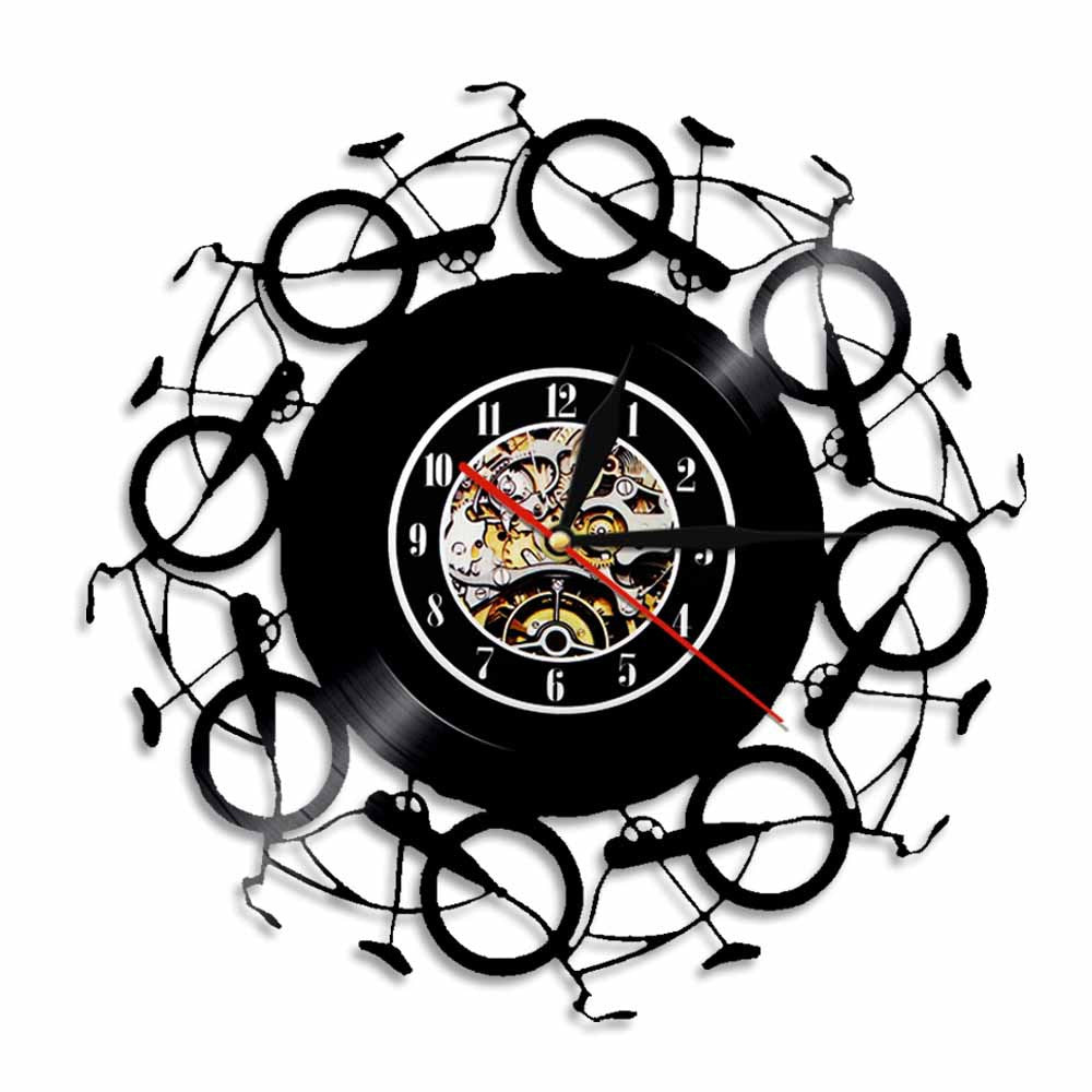 Orologio da parete Biciclette intorno bordo