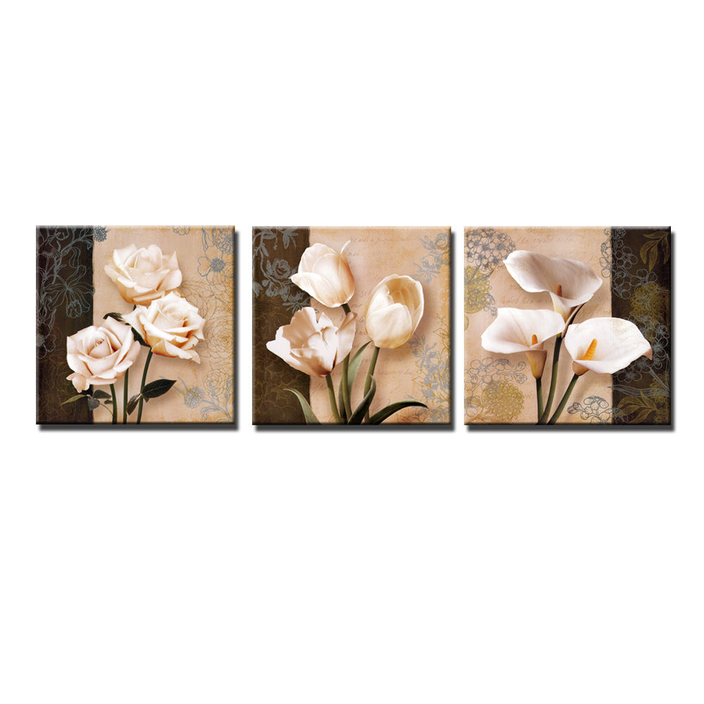 Trittico fiori classici