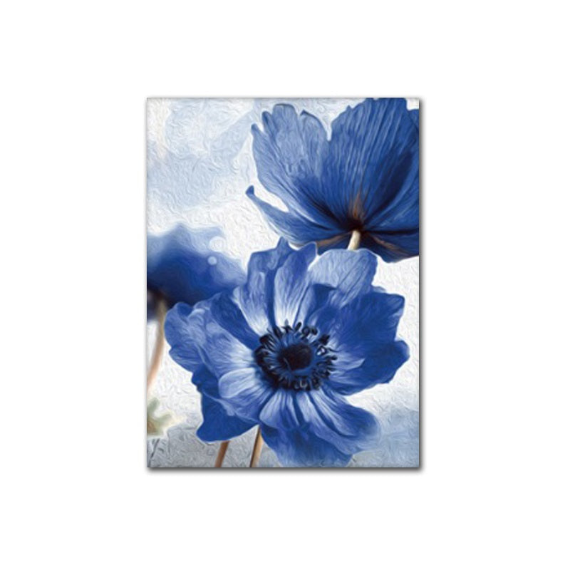 Quadro fiori blu nordico