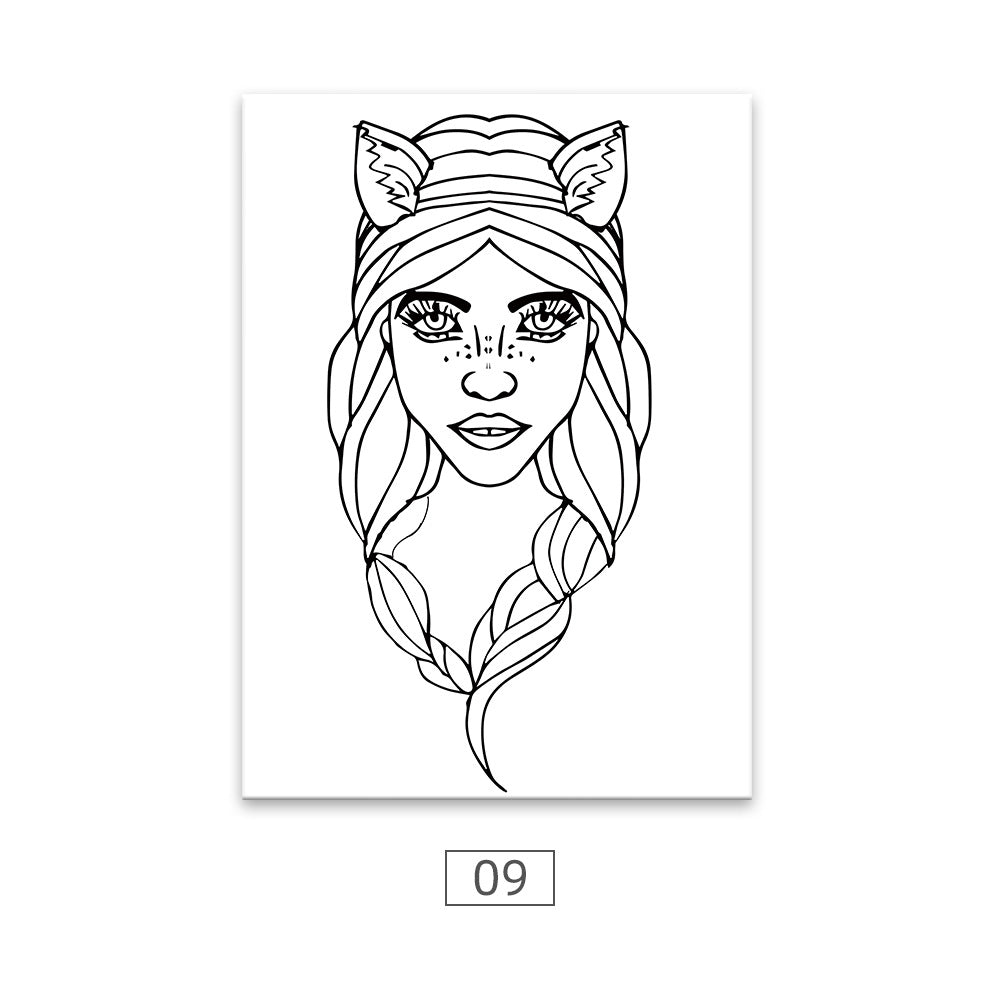 Quadro donna minimale