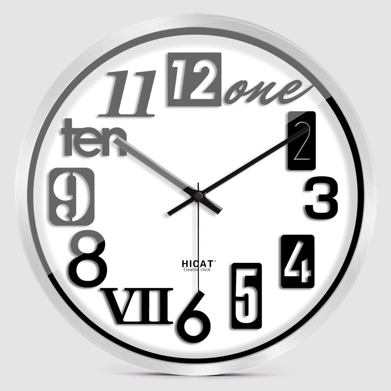 Orologio da parete Testo parole numeri