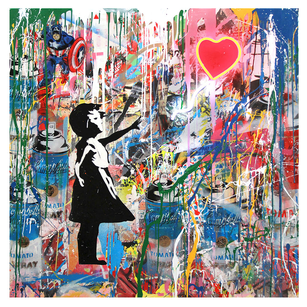 Quadro ragazza arte urbana