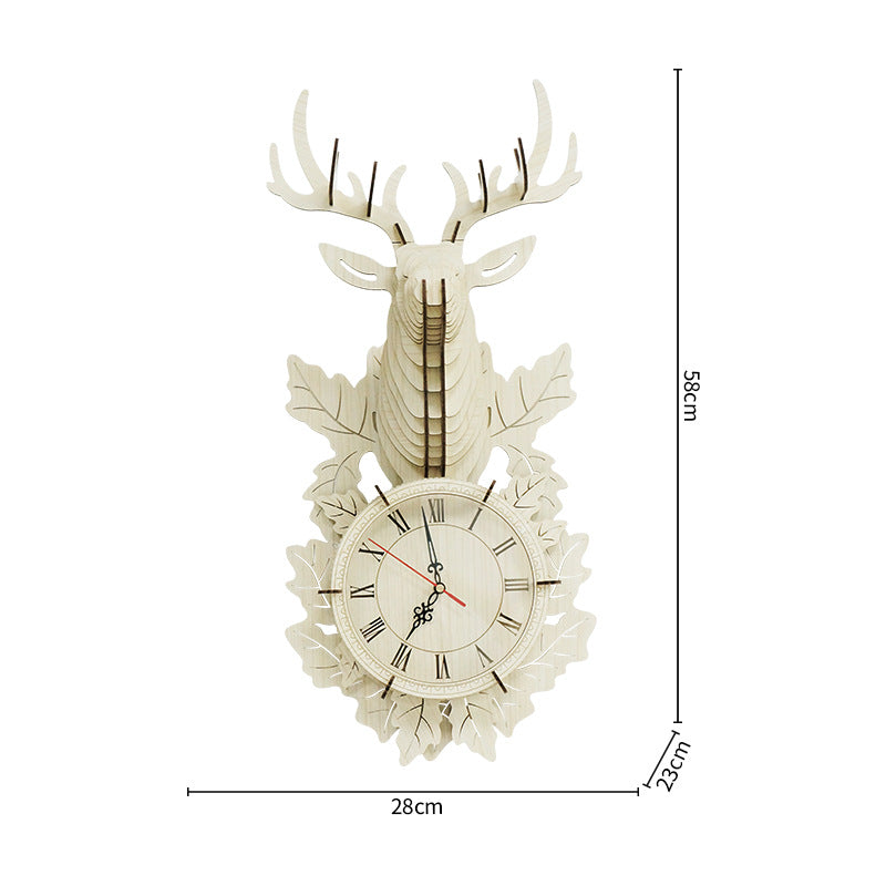 Orologio da parete Cervo sagoma legno