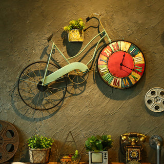 Orologio da parete Bicicletta e orologio colorato