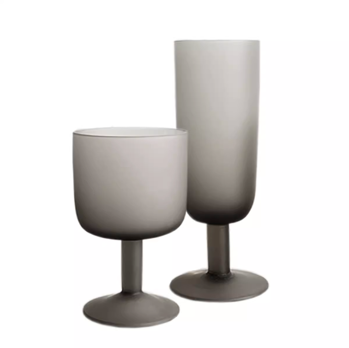 Bicchiere satinato grigio