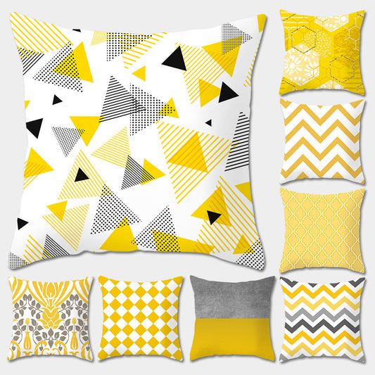 Cuscino giallo geometrico
