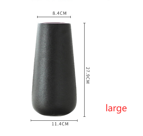 Vaso rosso forma a campana liscio