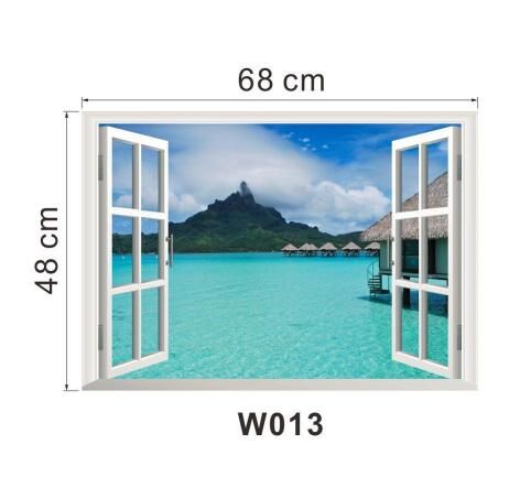 Adesivo Murale Vista Finestra 3D