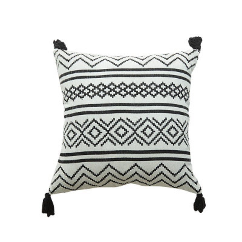 Cuscino geometrico con nappine